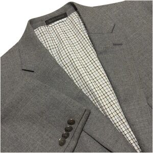 Lauren Ralph Lauren Mens 44S Gray 100% Wool Blazer Sport Coat Jacket Regular